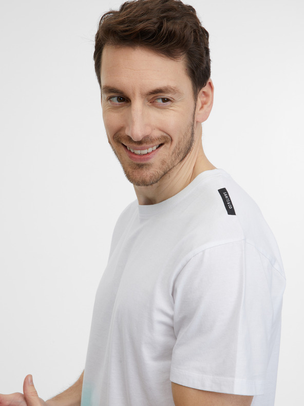 Sam 73 Синя и бяла мъжка тениска SAM 73 Vito