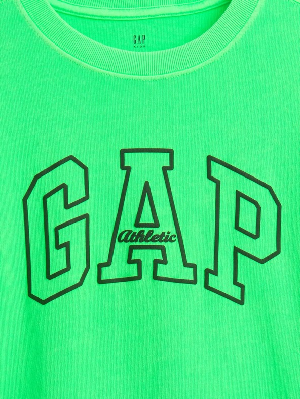 GAP Детска oversize тениска Heavyweight Athletic Logo GAP