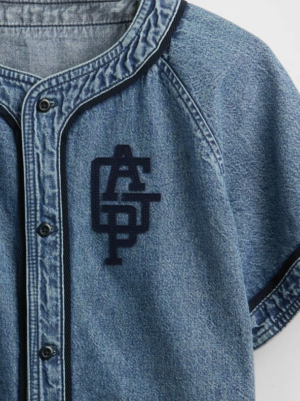 GAP Детска дънкова риза Baseball GAP