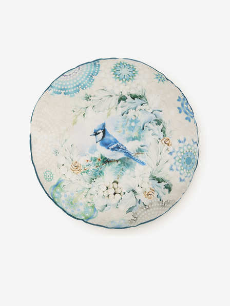 HIP Диаметър 55 см - синьо-кремава възглавница за реверсиране с мотив HIP Camunda