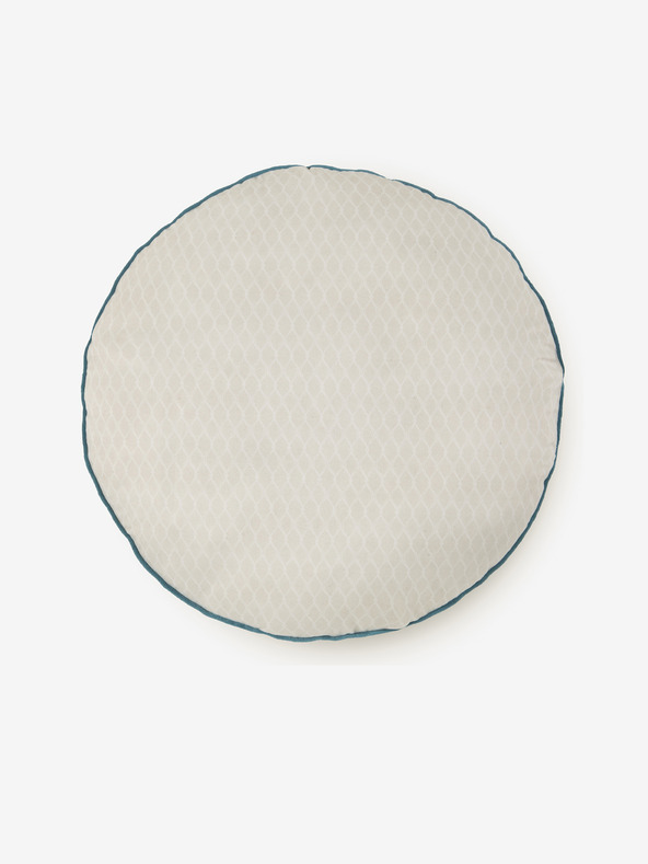 HIP Диаметър 55 см - синьо-кремава възглавница за реверсиране с мотив HIP Camunda