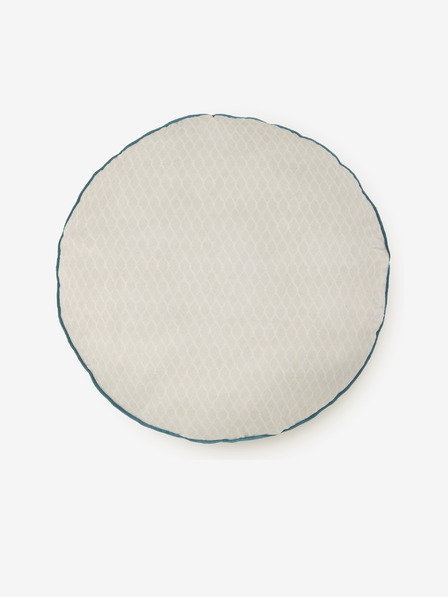 HIP Диаметър 55 см - синьо-кремава възглавница за реверсиране с мотив HIP Camunda