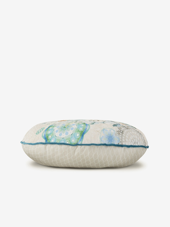 HIP Диаметър 55 см - синьо-кремава възглавница за реверсиране с мотив HIP Camunda