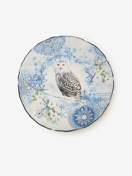 HIP Диаметър 55 см - Синя възглавница за реверсиране с мотив HIP Phalini