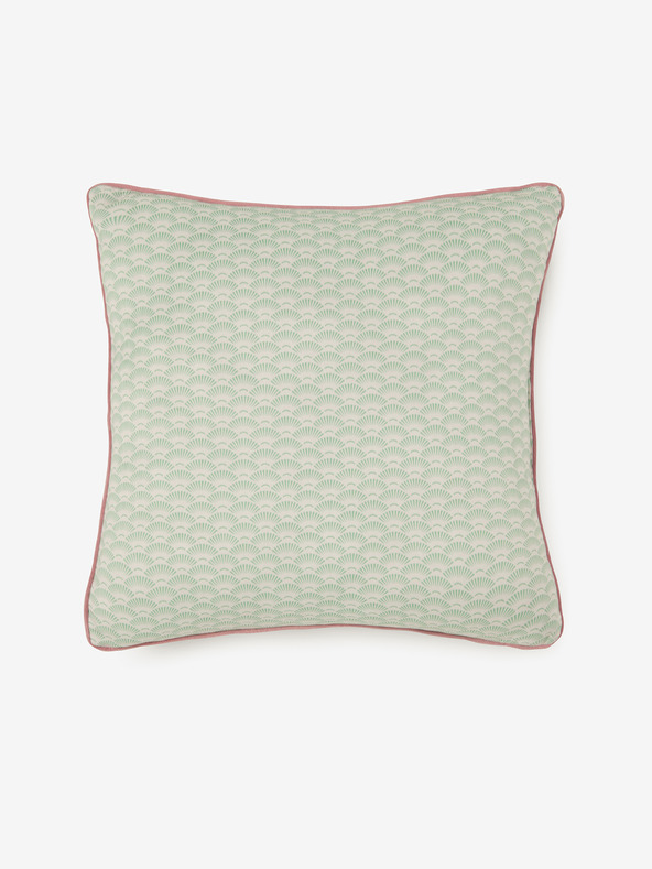 HIP 48 x 48 cm - Зелена и розова възглавница HIP Romini с възможност за обръщане