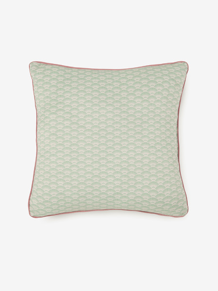 HIP 48 x 48 cm - Зелена и розова възглавница HIP Romini с възможност за обръщане
