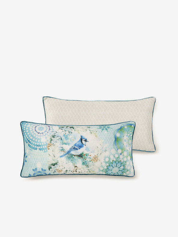 HIP 30 x 60 cm - синьо-кремава двустранна възглавница HIP Camunda