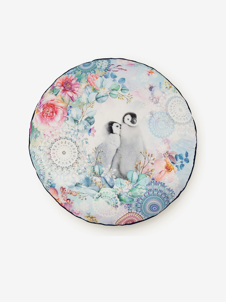 HIP Диаметър 55 см - Светлосиня възглавница HIP Rachna с възможност за обръщане