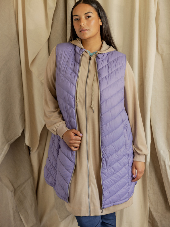 Fransa Лилава дамска ватирана жилетка Fransa