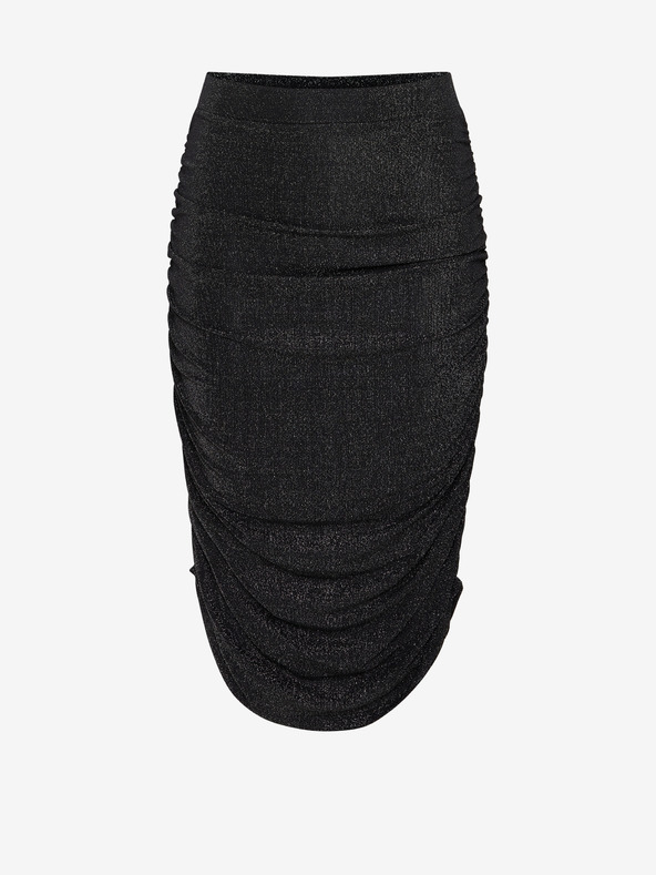 Fransa Черна дамска пола с металик Fransa