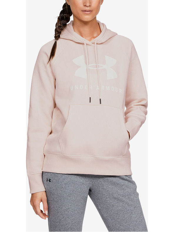 Under Armour Дамски суитшърт Under Armour RIVAL FLEECE SPORTSTYLE GRAPHIC HOODIE-B